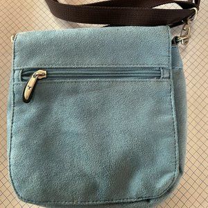 Travelon Organizer Crossbody Purse Small Blue